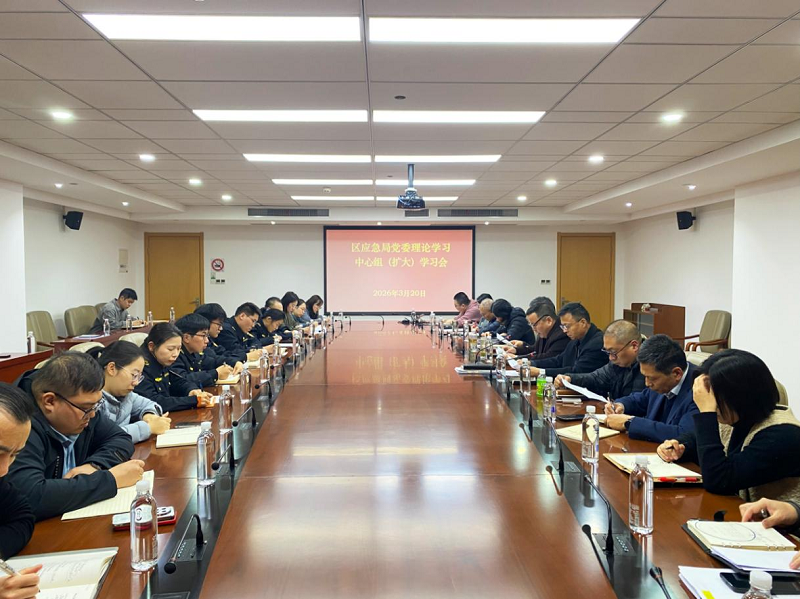 区应急局党委召开理论学习中心组（扩大）学习会，传达学习全国两会精神和市委、区委常委会扩大会议精神